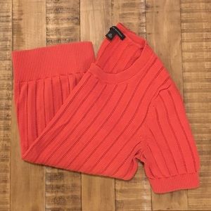 Coral Banana Republic Short Sleeve Sweater